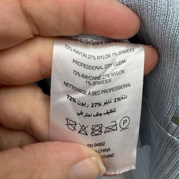 Jonathan Simkhai Blue  Samia Compac Rib Cardigan and matching tank woman’s small - Picture 6 of 15